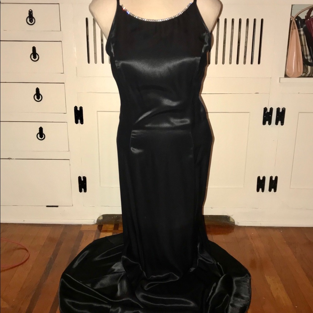 New Jessica McClintock Mermaid Gown in Black